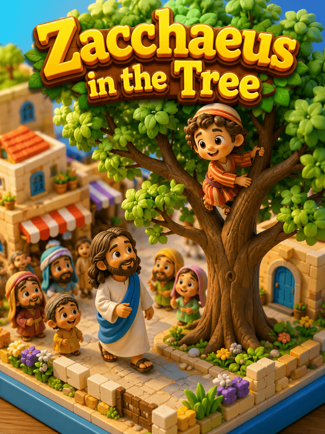 Zacchaeus in the Tree - Style Isometric (Toy Box  Game Style)