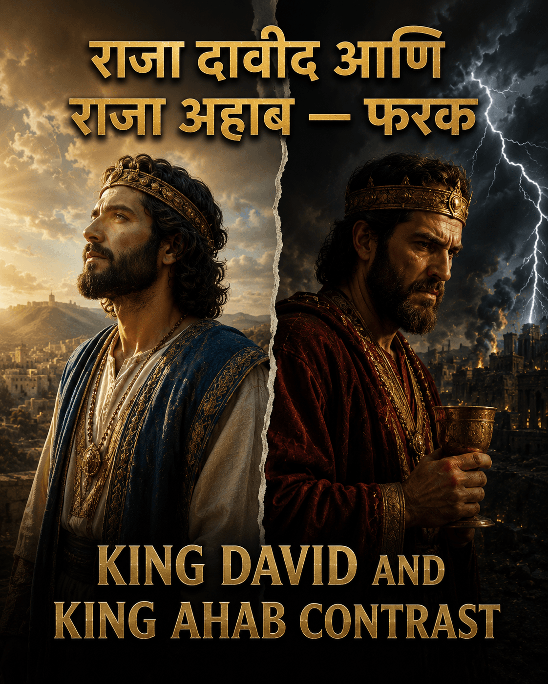 राजा दावीद आणि राजा अहाब — फरक