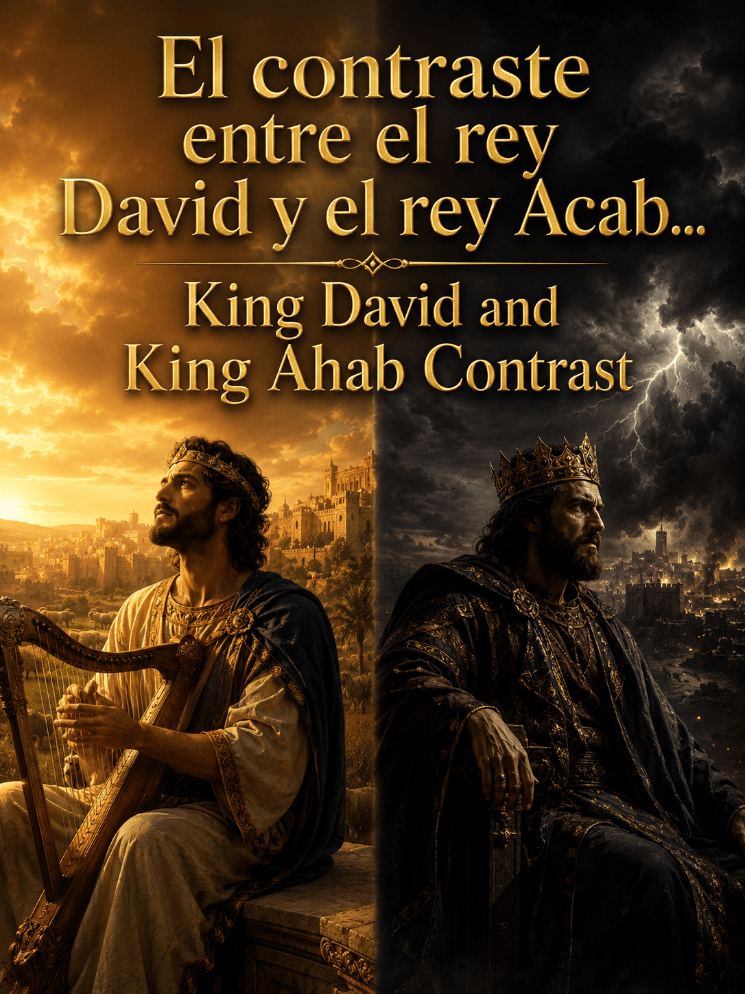 El contraste entre el rey David y el rey Acab