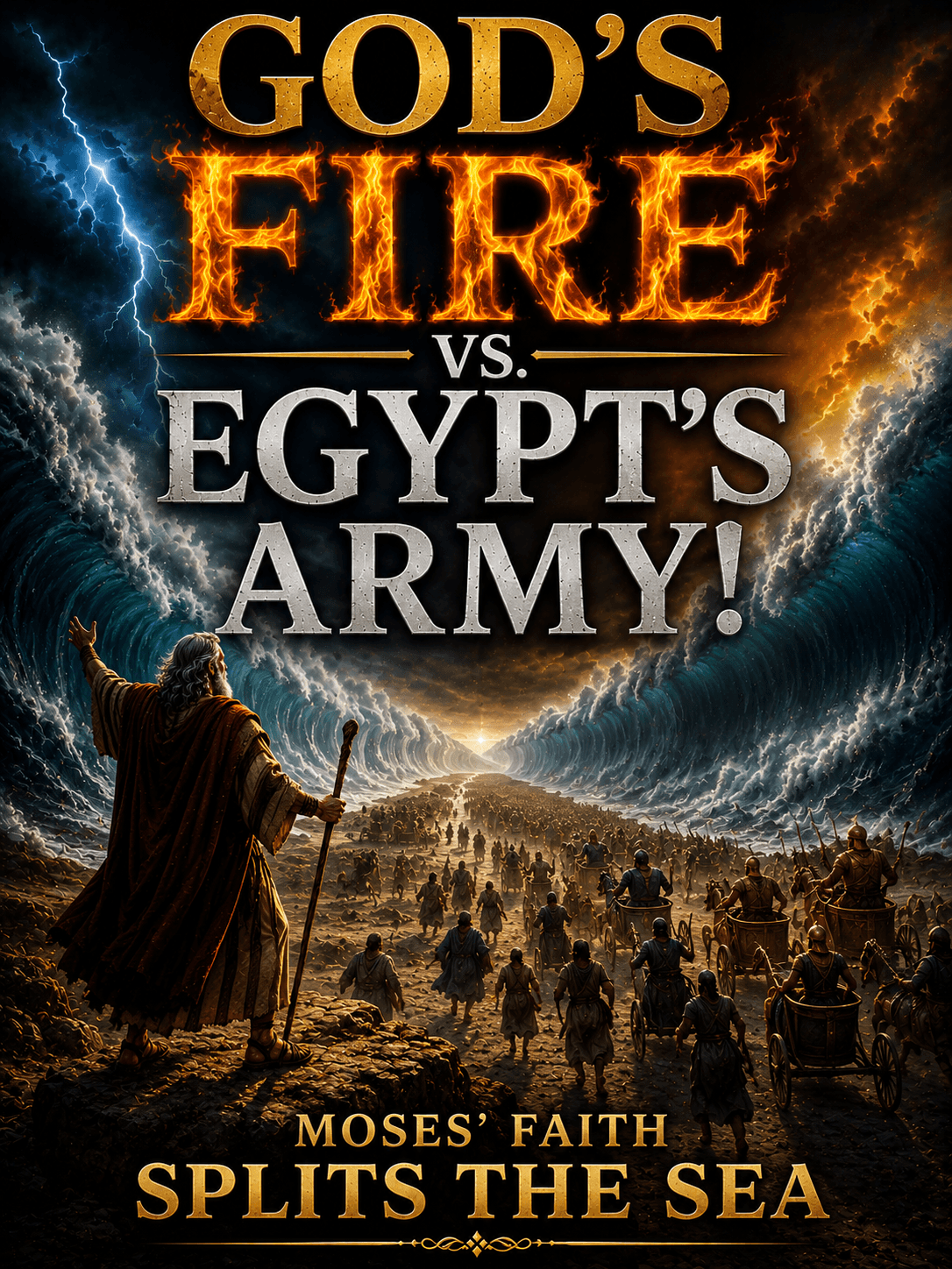 GOD'S FIRE VS. EGYPT'S ARMY! - Moses’ Faith Splits the Sea