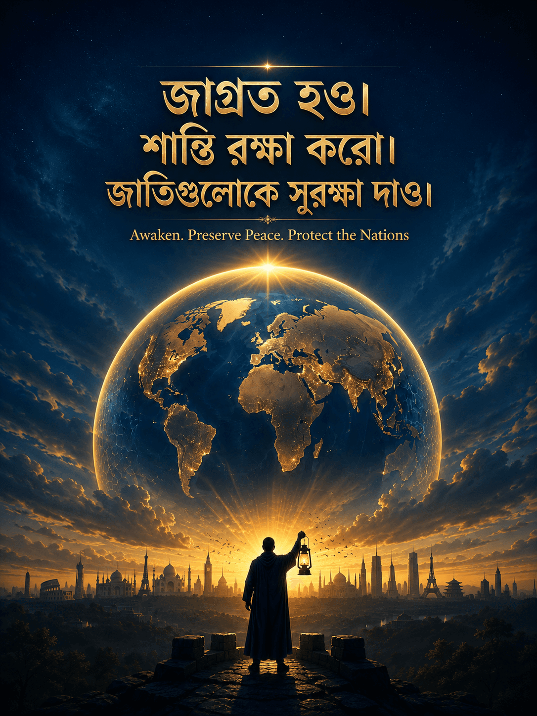 জাগ্রত হও। শান্তি রক্ষা করো। জাতিগুলোকে সুরক্ষা দাও।