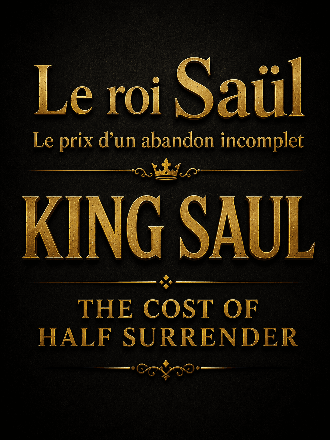 Le roi Saül Le prix d’un abandon incomplet