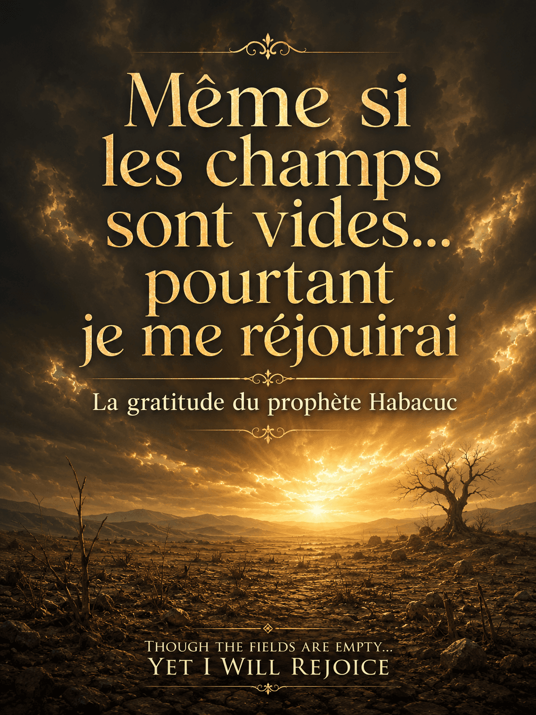Même si les champs sont vides  pourtant je me réjouirai La gratitude du prophète Habacuc