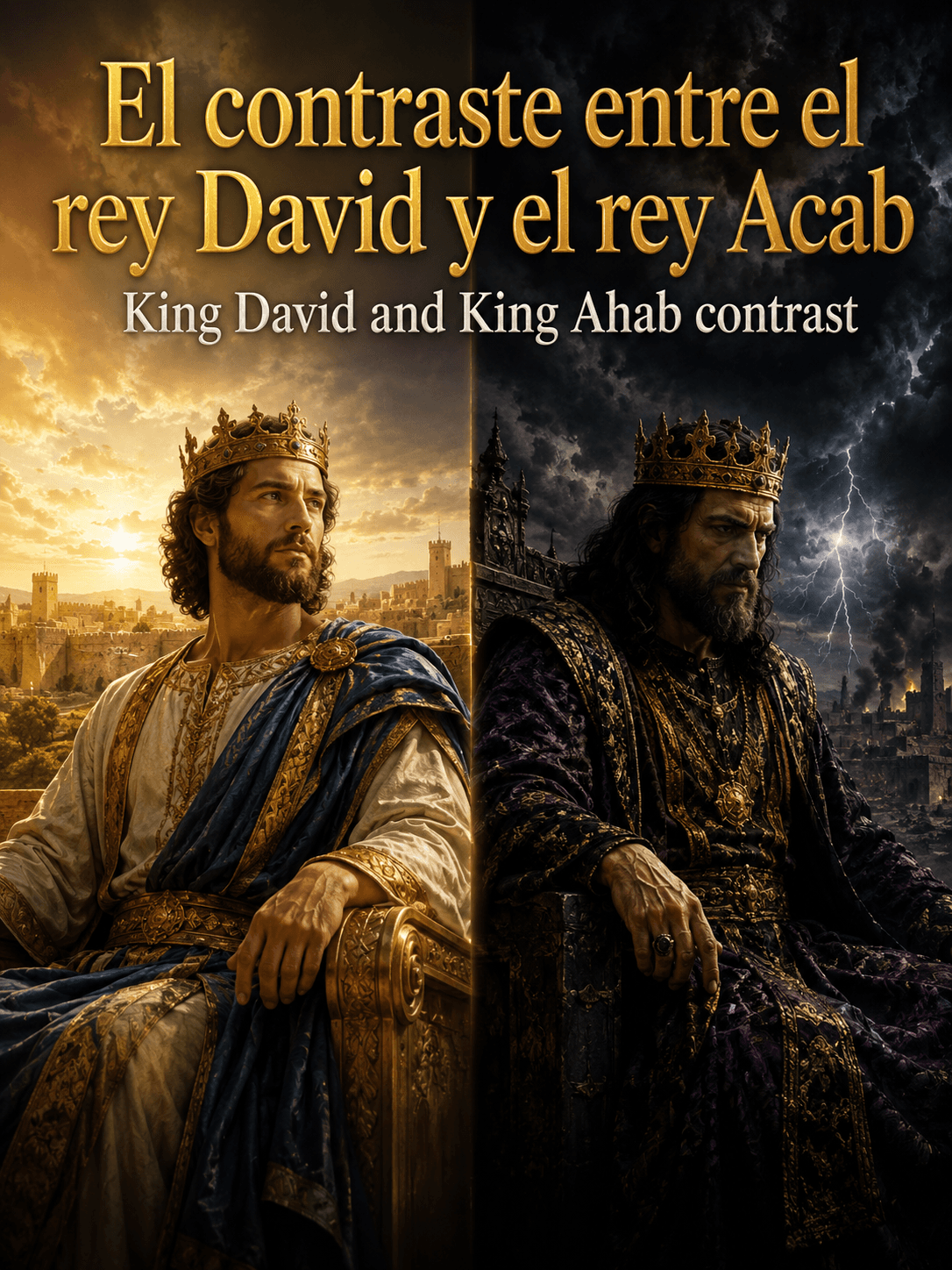 El contraste entre el rey David y el rey Acab
